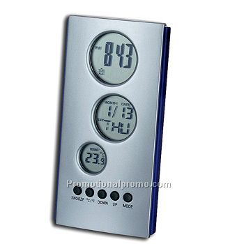 Calendar Alarm Clock With Thermometer