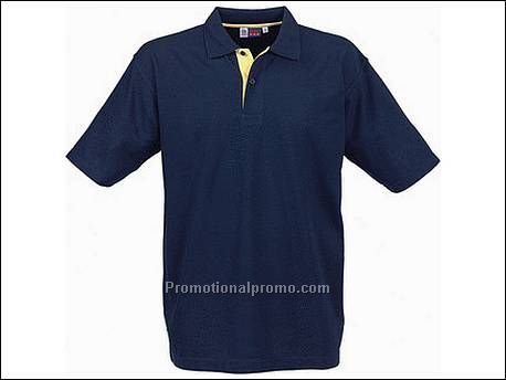 Chelsea polo bi-colour. 1x1 rib gebre...