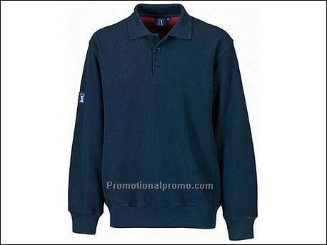 Club polo sweater. Knopenlijst met 3 ...