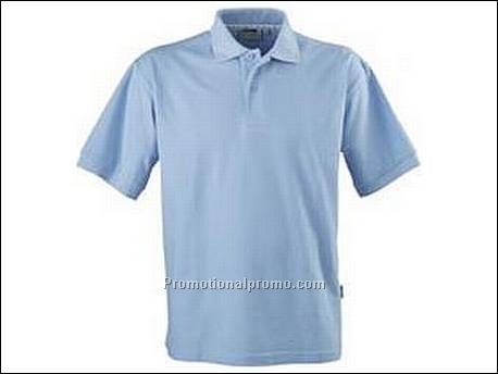 Cotton polo. 1x1 rib gebreide kraag e...