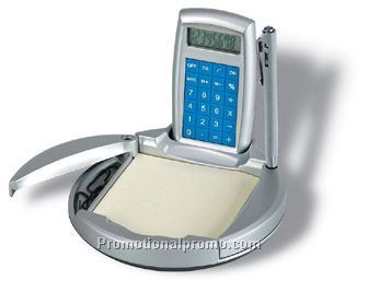 Desk top set with calculator