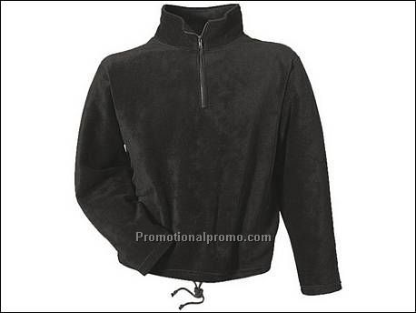 Fleece sweater met ritssluiting en...