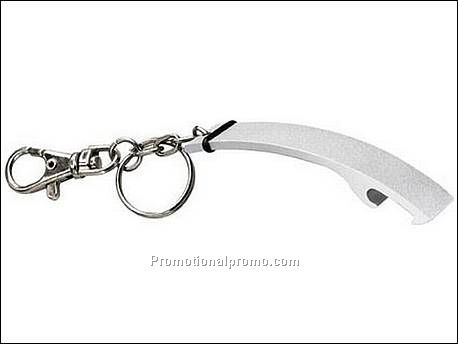 Flesopener/sleutelhanger. Aluminium.