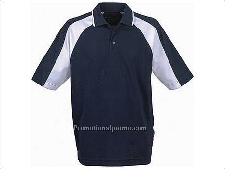 Flex technical polo. 1x1 rib gebreide...