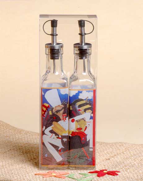 oil and vinegar set with decal in PVC box
  
   
     
    
