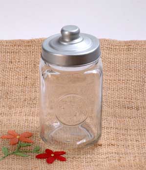 glass storage jar with metal lid
  
   
     
    