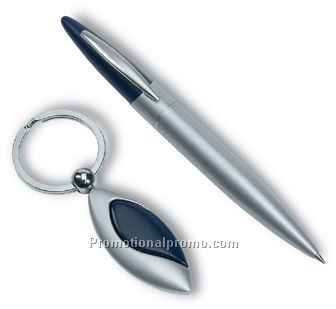 Gift set with pen and key ring