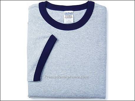 Gildan T-shirt Cotton Ringer, FA95 Sport Grey/NY