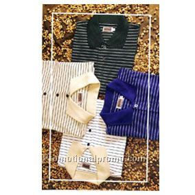 Mens Striped combed golf shirt