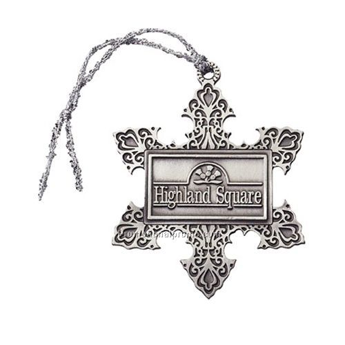Ornament - Pewter Holiday Stock (Snowflake)