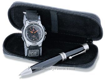 Set with watch and ball pen
