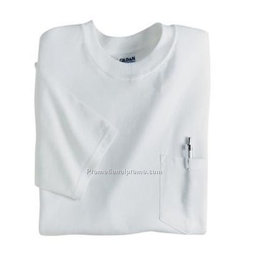 T-Shirt - Gildan Ultra Cotton Pocketed, Short Sleeve - White