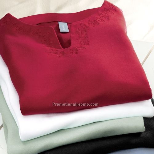 T-Shirt - Ladies Jockey® Pima Keyhole, Long Sleeve