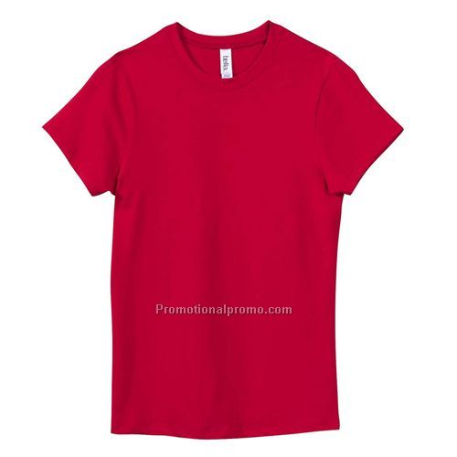 T-Shirt  - Bella Ladies Spandex Crew Neck T-shirt, Spandex / Cotton
