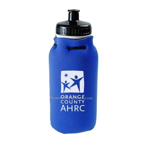 Water Bottle Bag - Drawstring Caddy w/ 20 oz Bike Bottle