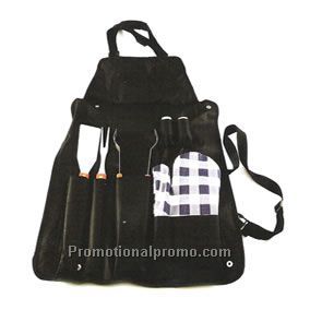 Wooden braai set apron