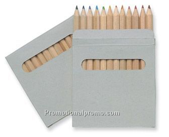 12 coloured pencils set