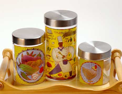 storage jar set with metal lid
  
   
     
    