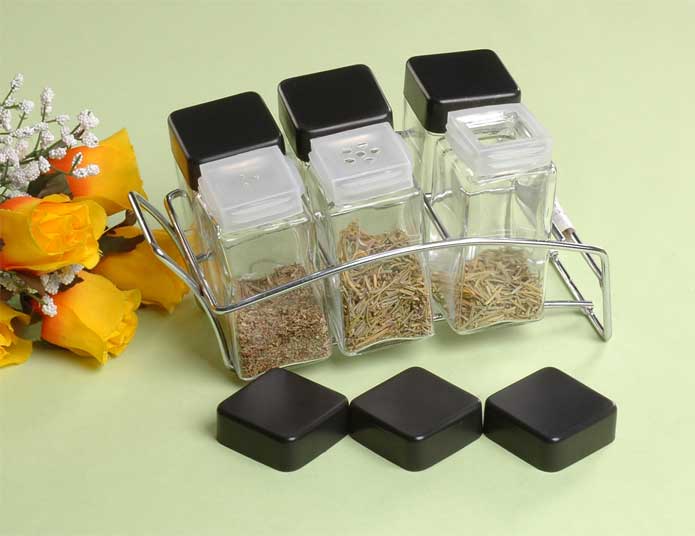 spice jar set with metal stand
  
   
     
    