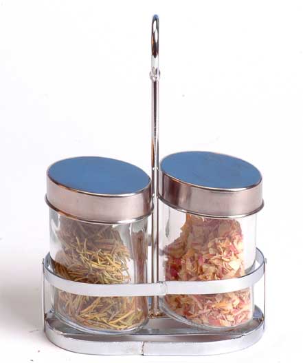 cruet set with metal stand
  
   
     
    