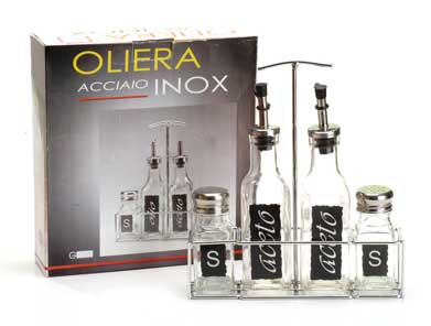 cruet set with metal stand
  
   
     
    