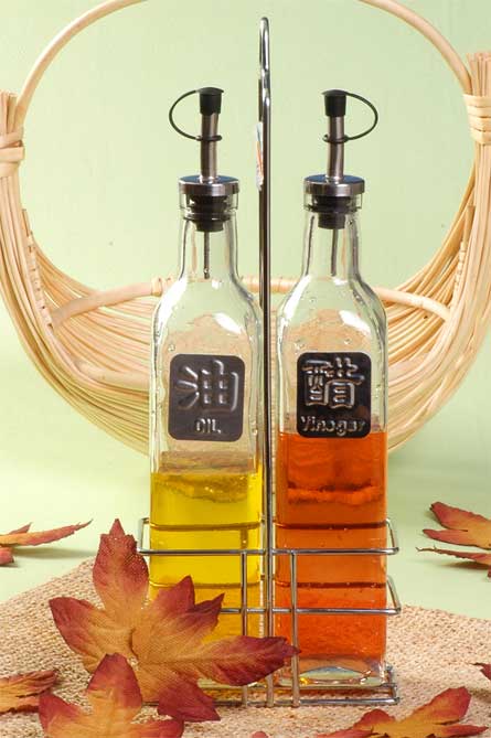 oil bottle with decal