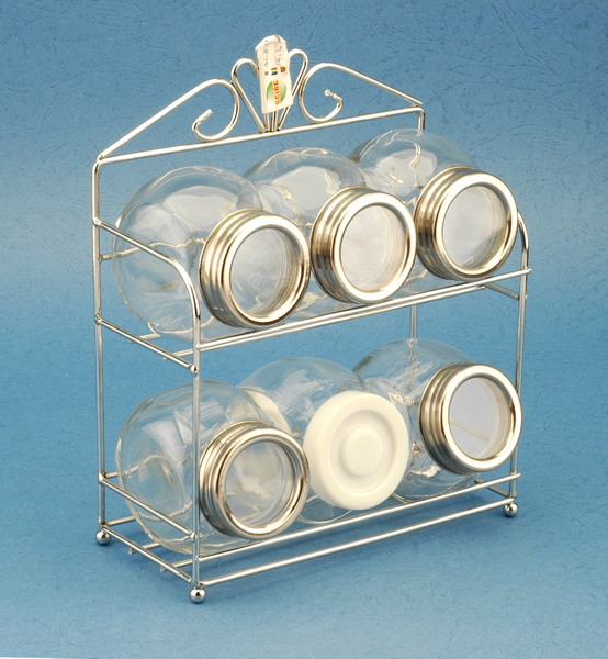 Cruet set with metal stand
  
   
     
    