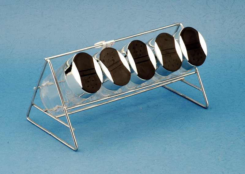 Cruet set with metal stand
  
   
     
    