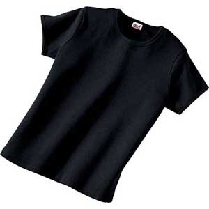 Ladies 1x1 Rib Scoop Neck T-Shirt