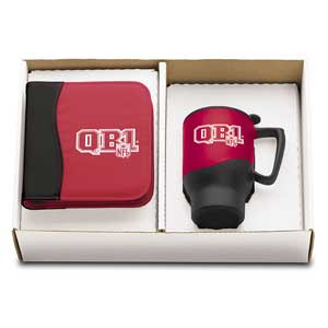 Cafe Travel Mug and Sign Wave Cd Case Gift Set