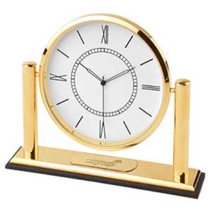 Jumbo Face Brass Clock