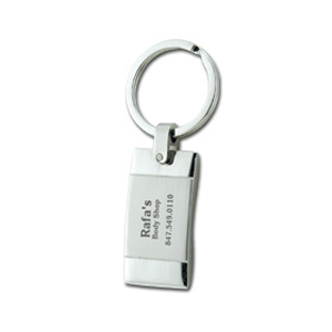 Brushed/Shiny Rectangular Key Tag