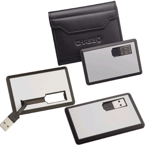 USB Slim Memory Card w/Card Holder 256MB