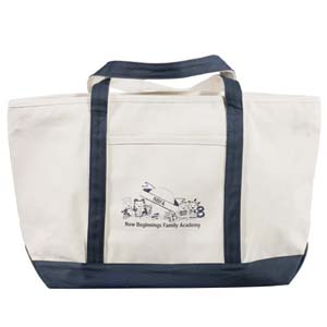 Classic Cotton Zippered Boat Tote