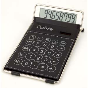 PU LEATHER CLASSIC DESK CALCULATOR