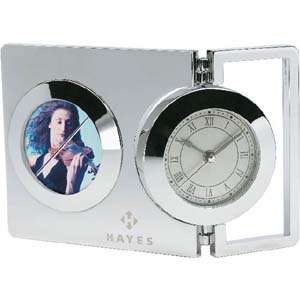 Oscilla II Swivel Clock & Photo Frame