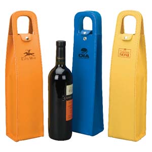 LEATHER WINE  CARRIER