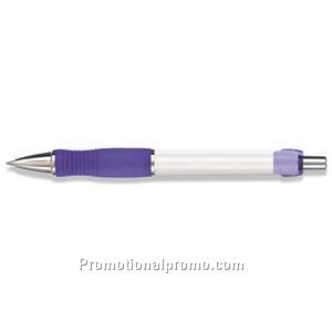 Paper Mate Breeze White Barrel/Purple Grip & Clip Ball Pen