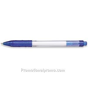 Paper Mate Spirit Frosted White Barrel/Bright Blue Grip & Trim Ball Pen