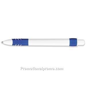 Paper Mate Dash White Barrel/Light Blue Grip & Trim Ball Pen