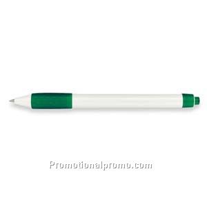 Paper Mate Groove White Barrel/Green Trim Ball Pen