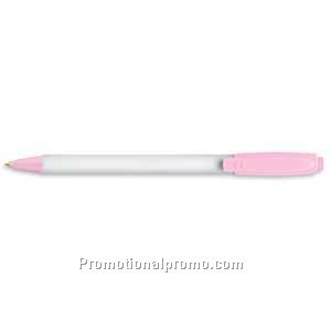 Paper Mate Sport Retractable White Barrel/Pink Trim, Blue Ink Ball Pen