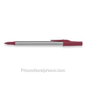 Paper Mate Write Bros Silver Barrel/Burgundy Trim, Black Ink