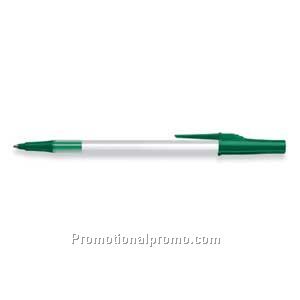 Paper Mate Write Bros Frosted White Barrel/Bright Green Trim, Black Ink