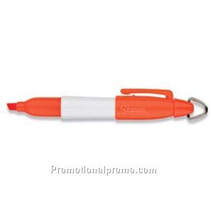 Sharpie Accent Mini White Barrel, Fluorescent Orange Ink Highlighter