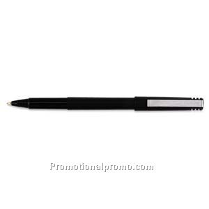 uni-ball Fine Black Barrel, Black Ink Fine Roller Ball