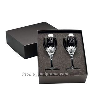 Petal Cut Wine Glass Gift Set