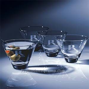 Smooth Stemless Martini Glass - Set of 4