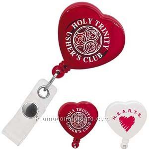 Caring Heart Retractable Badge Holder
