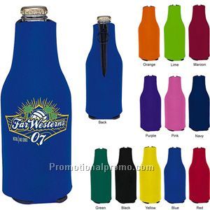 Collabsible Zip-Up Bottle Koozie(TM) Kooler